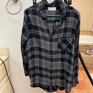 Grey and black flannel tunic